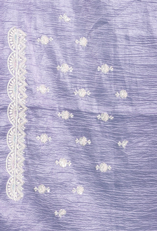 Elegant Lavender Silk Saree