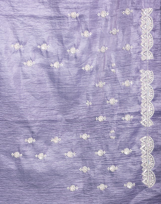 Elegant Lavender Silk Saree