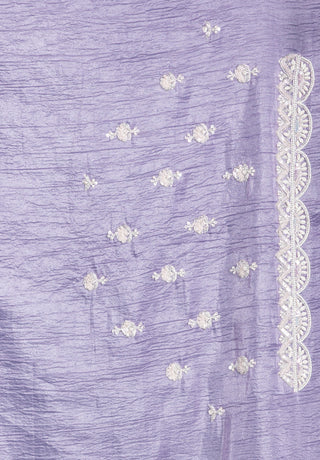 Elegant Lavender Silk Saree