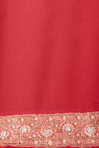 Luxurious Crimson Banarasi Saree