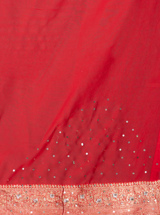 Opulent Red Banarasi Silk Saree