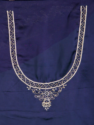 Timeless Banarasi Navy Blue Saree