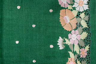 Emerald Bloom Harmony Silk Saree