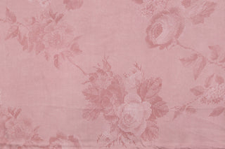 Elegant Blush Pink Floral Satin Saree