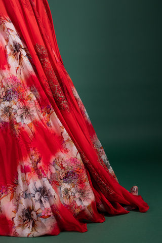 Elegant Scarlet Red Lehenga