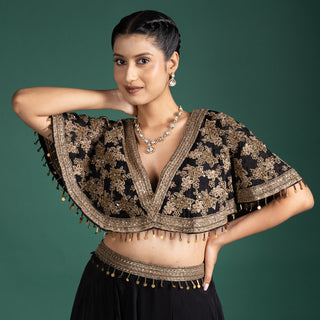 Exquisite Midnight Black Lehenga