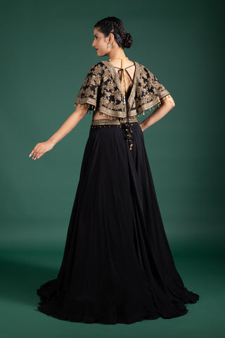 Exquisite Midnight Black Lehenga
