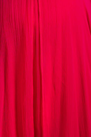 Graceful Crimson Rose Georgette Anarkali Gown