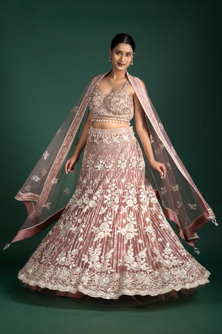 Blush Rosewood Lehenga