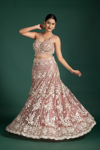 Blush Rosewood Lehenga