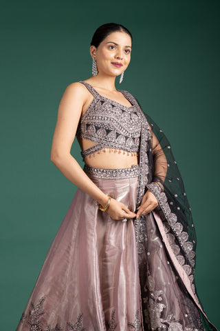 Smoky Taupe Lehenga
