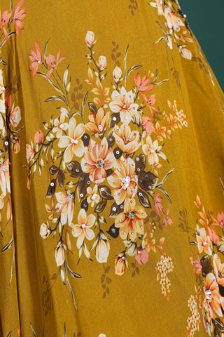 Olive Blossom Printed Lehenga