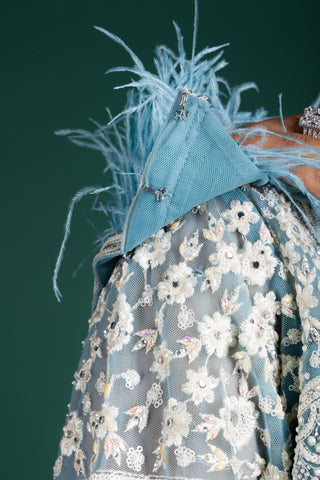 Celestial Powder Blue Lehenga