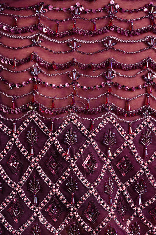 Merlot Majesty Pre-Draped Saree