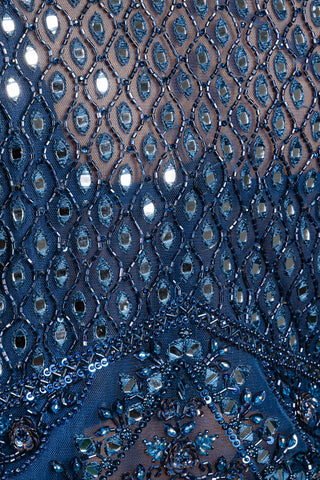 Midnight Blue Pre-Draped Saree