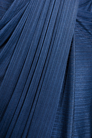 Midnight Blue Pre-Draped Saree