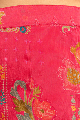 Floral Printed Pink Sharara Set