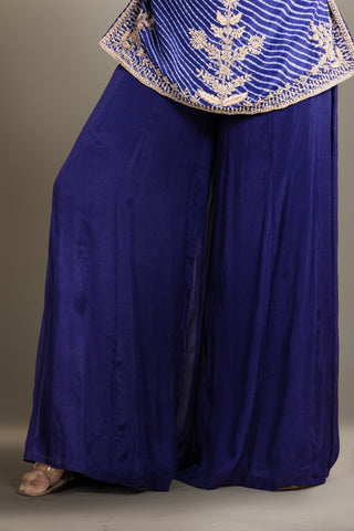 Electric blue Bandhani Sharara Set