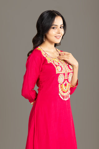 Fuchsia Pink Kurta Set