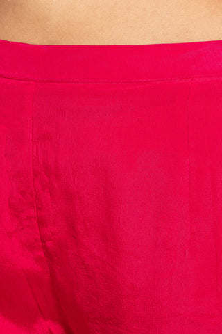 Rani Pink Embroidered Kurta Set