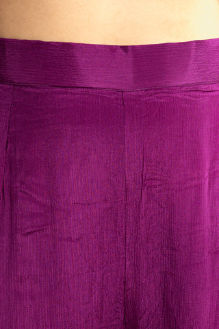 Regal Purple Handcrafted Sharara Set