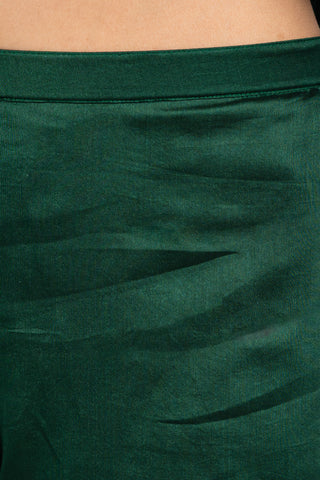 Emerald Green Kurti with Tonal Bead Embroidery