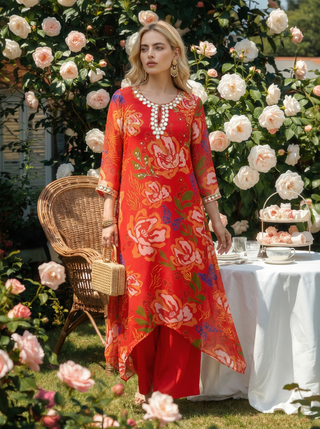 Ruby Bloom Printed Kurta Set